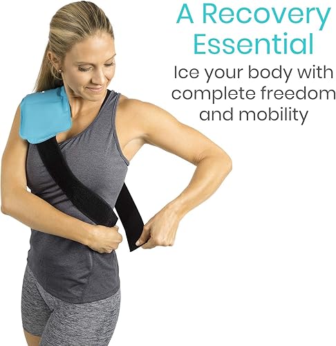 Miniatura 2 de Arctic Flex Envoltura reutilizable de gel frío y caliente con correa, envoltura de gel de terapia caliente y fría para lesiones, dolor, hombro,