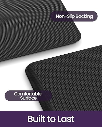 Miniatura 9 de DEXI Tapete de cocina acolchado antifatiga, antideslizante, impermeable, cómodo tapete de pie para cocina, oficina, fregadero, lavandería, 39 x 20