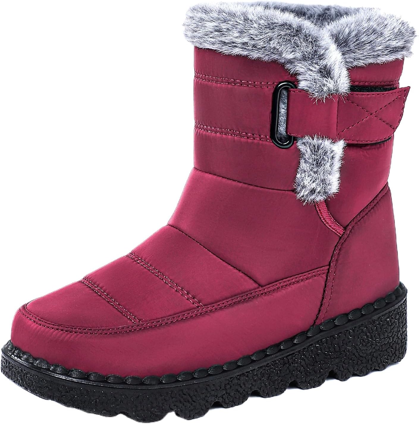 Women's Waterproof Frosty Snow Boot,Women's Casual High-top Shoes, Winter Plush Lining Warm Shoes Thick-soled Lace-up Snow Boot