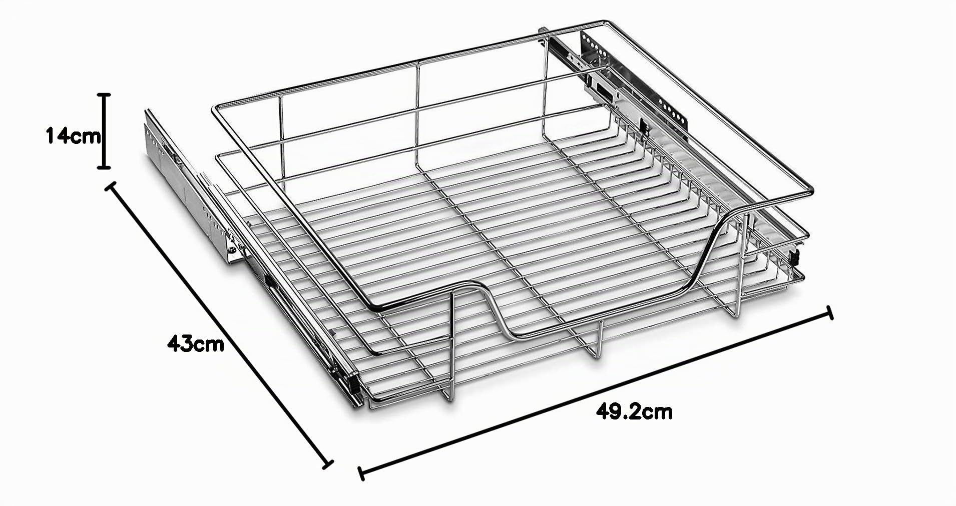 SOTECH 60 cm Cassetto telescopico con SoftClose Portata 20 kg Cestello estraibile in filo cromato lucido