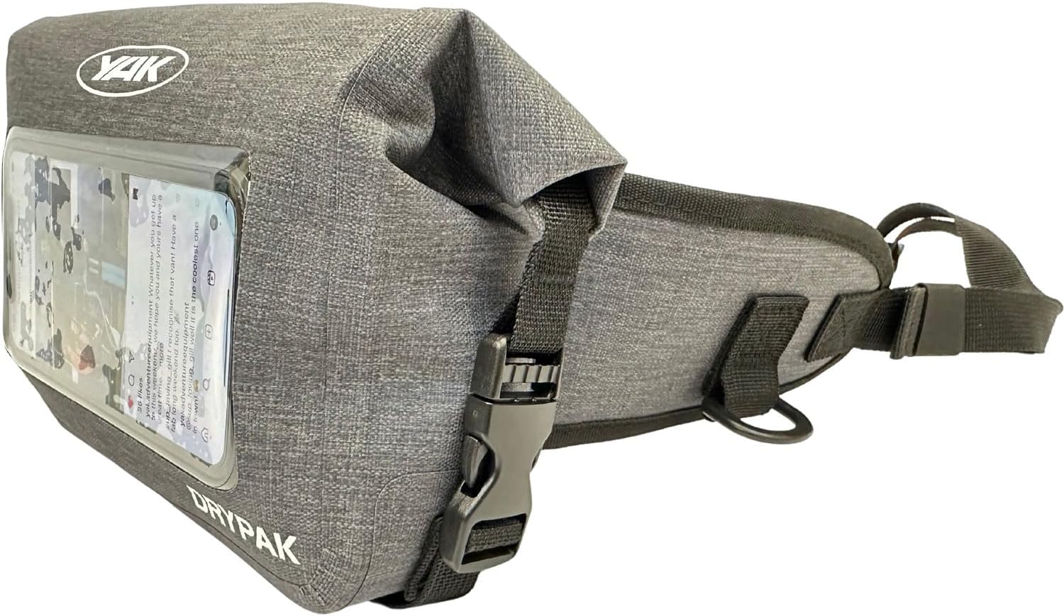 Yak Kayak & Kayaking - Drypak Waist Bag - Grey - Unisex - Inner Phone Sleeve for Easy Phone Location and Operation, Grey, Dry Waist Bag
