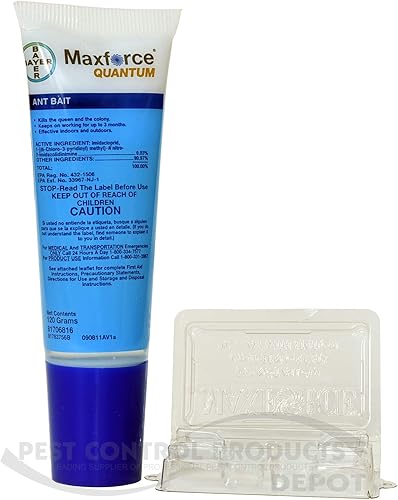 Maxforce Quantum 0.03% Imidacloprid Ant Control Liquid Bait with 10 stations, 120 Gram Bottle