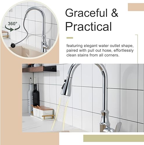 Miniatura 6 de Reemplazo de cabezal de grifo extraíble, cabezal rociador de grifo extraíble APLusee para fregadero de cocina, boquilla rociadora de grifo de