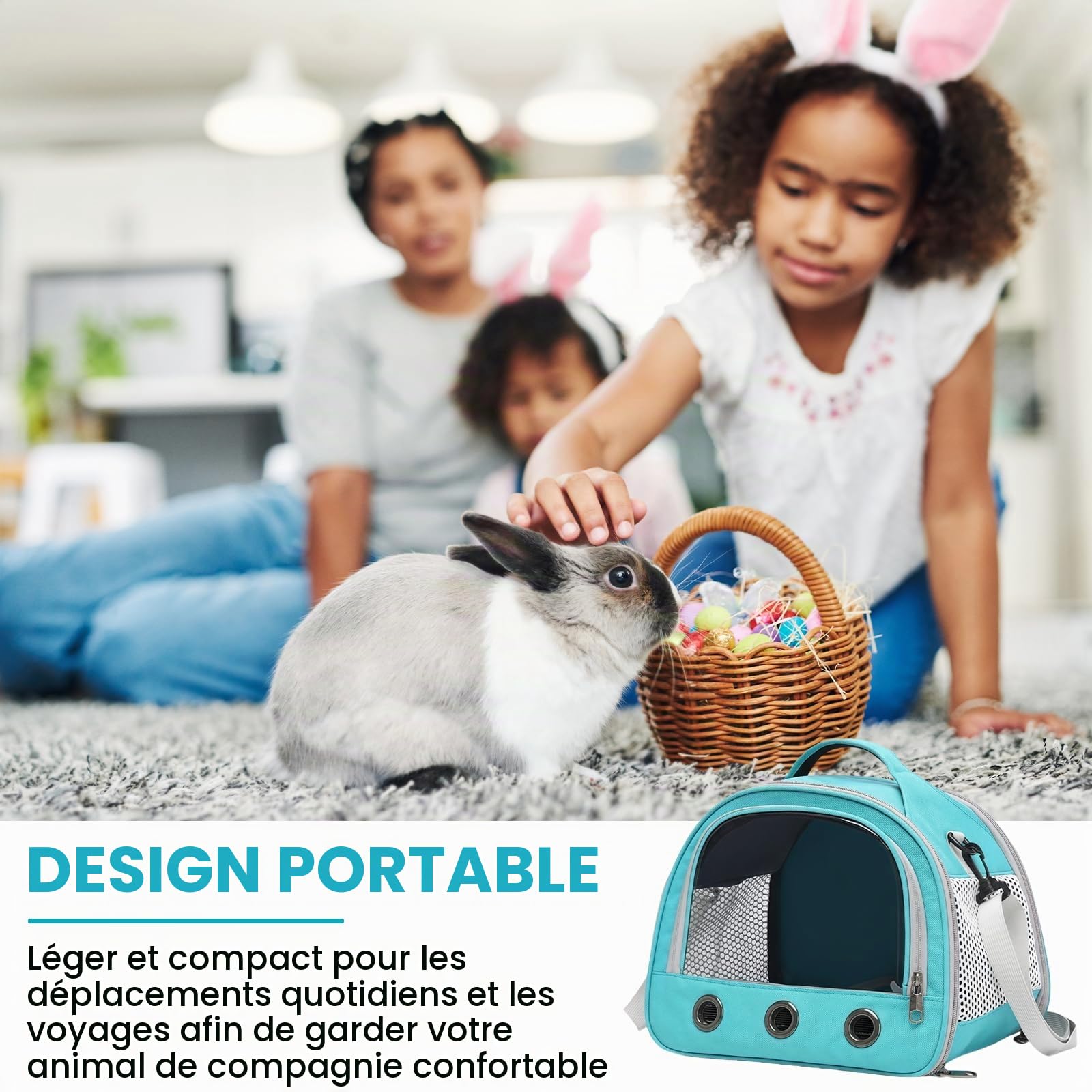 Sac Transport Chat Chien avec Matelas, Sac De Transport pour Chat Chien, Sac De Transport Chats, Sac De Transport pour Petit Chats, pour Petit Chiens, 30 * 27 * 21CM