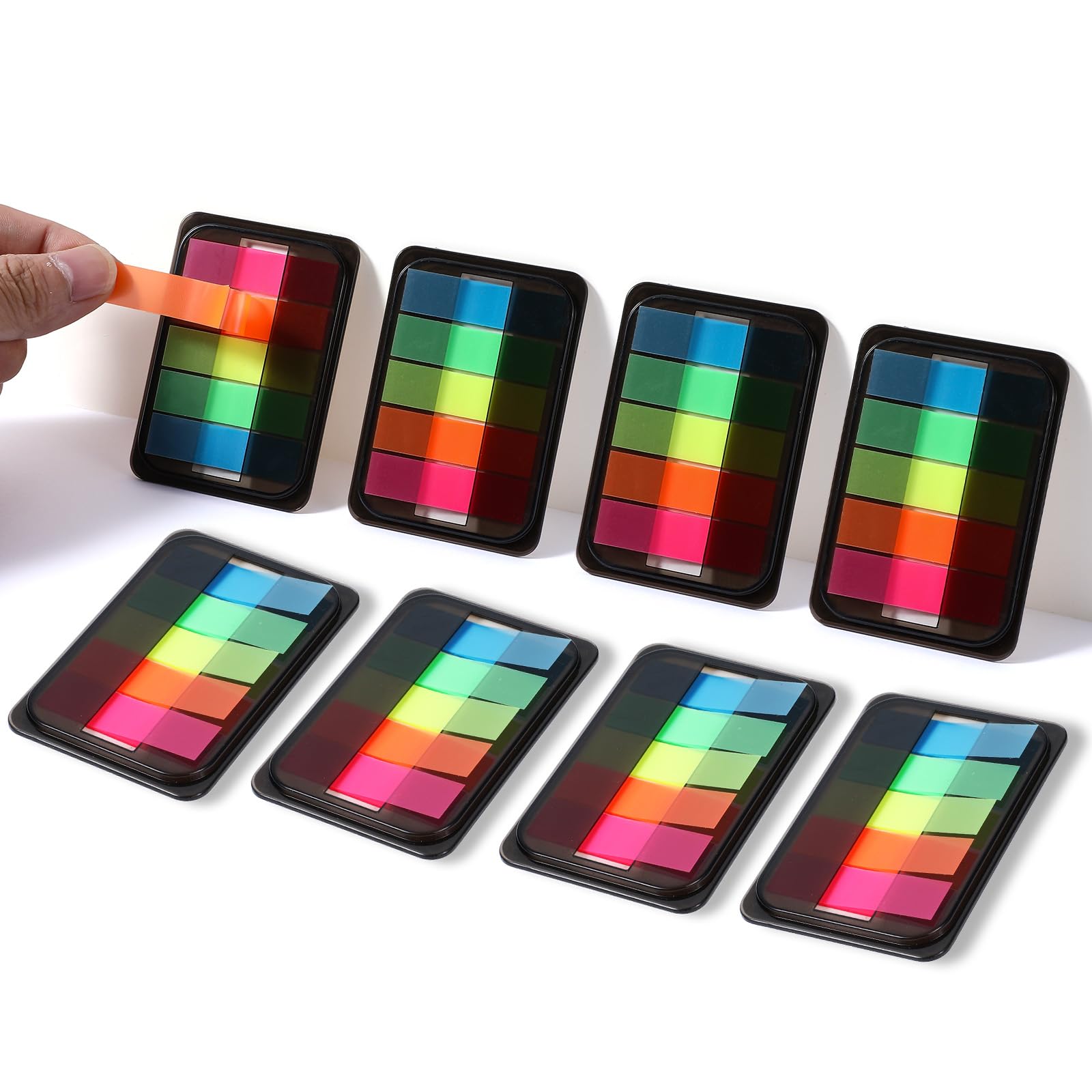 Giantree800Pcs Transparent Sticky Notes, Sticky Tabs, Colorful Book Tabs, Sticky Index Tabs Book Tabs for Page Markers Transparent Sticky Tabs for Books Writable and Repositionable Page Makers