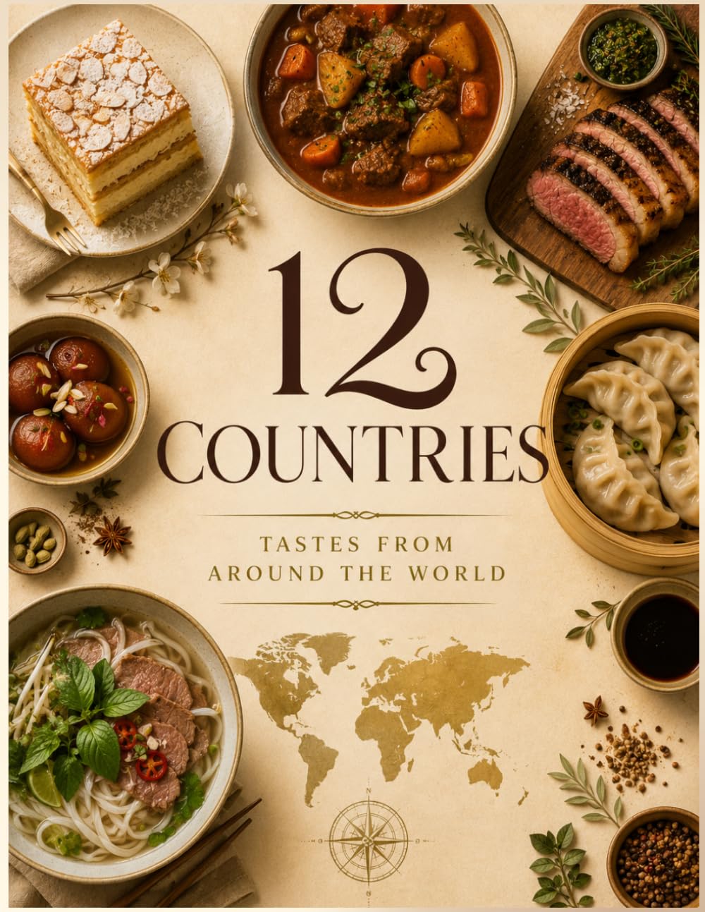 12 COUNTRIES • TASTES FROM AROUND THE WORLD: Authentic Recipes, Traditional Dishes & Delicious Flavors from Around the Globe