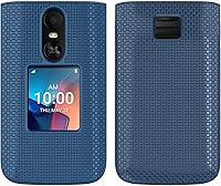 Vista 6 de Funda para teléfono TCL Flip 4 5G/T440 (2025) con protector de pantalla cubierta protectora rígida delgada (azul)