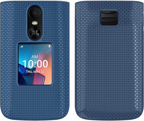 Miniatura 6 de Funda para teléfono TCL Flip 4 5GT440 (2025) con protector de pantalla cubierta protectora rígida delgada (azul)