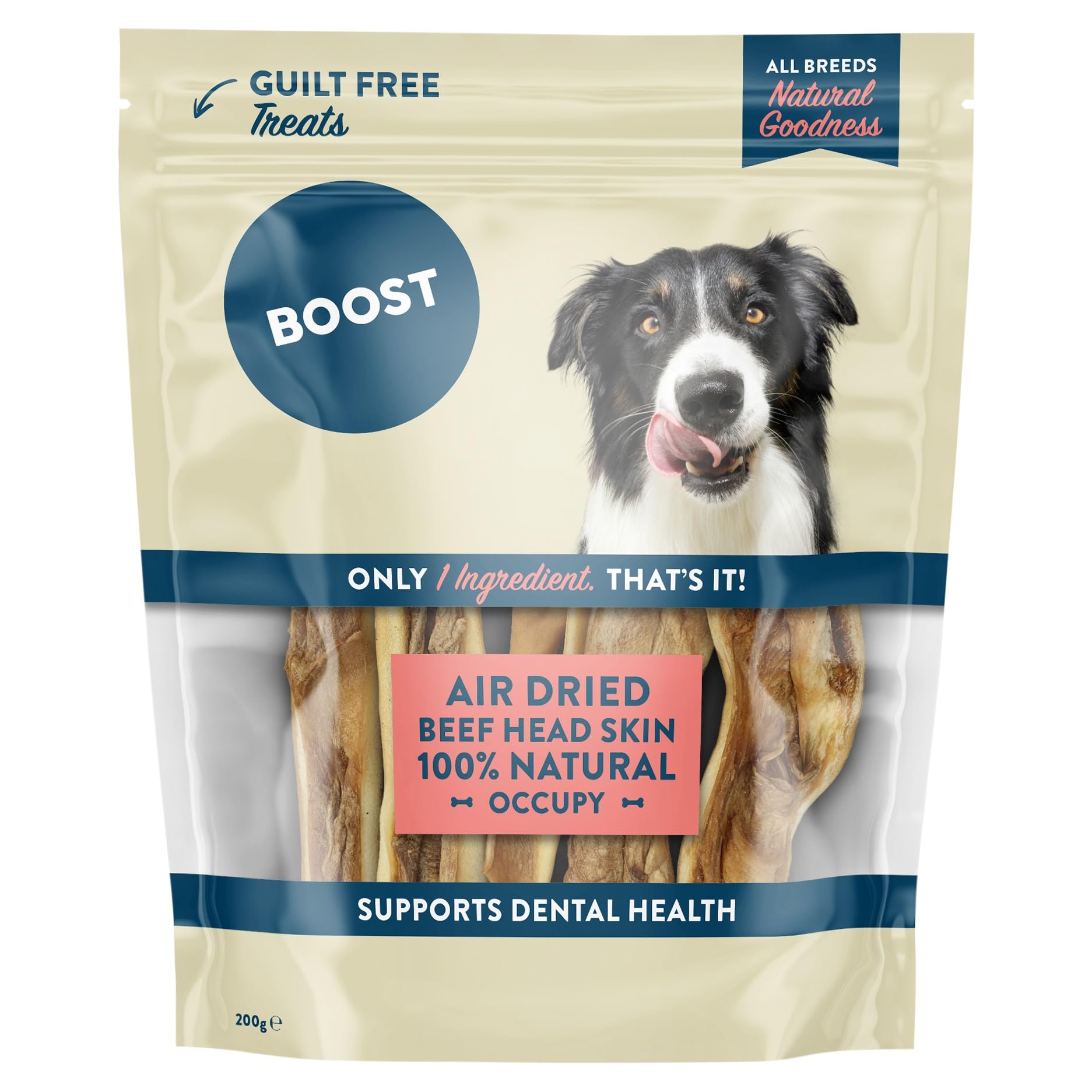 BOOST Air-Dried Grain-Free Treats for Dogs, 100% Natural Dog Chews, Nothing Artificial, Single Ingredient