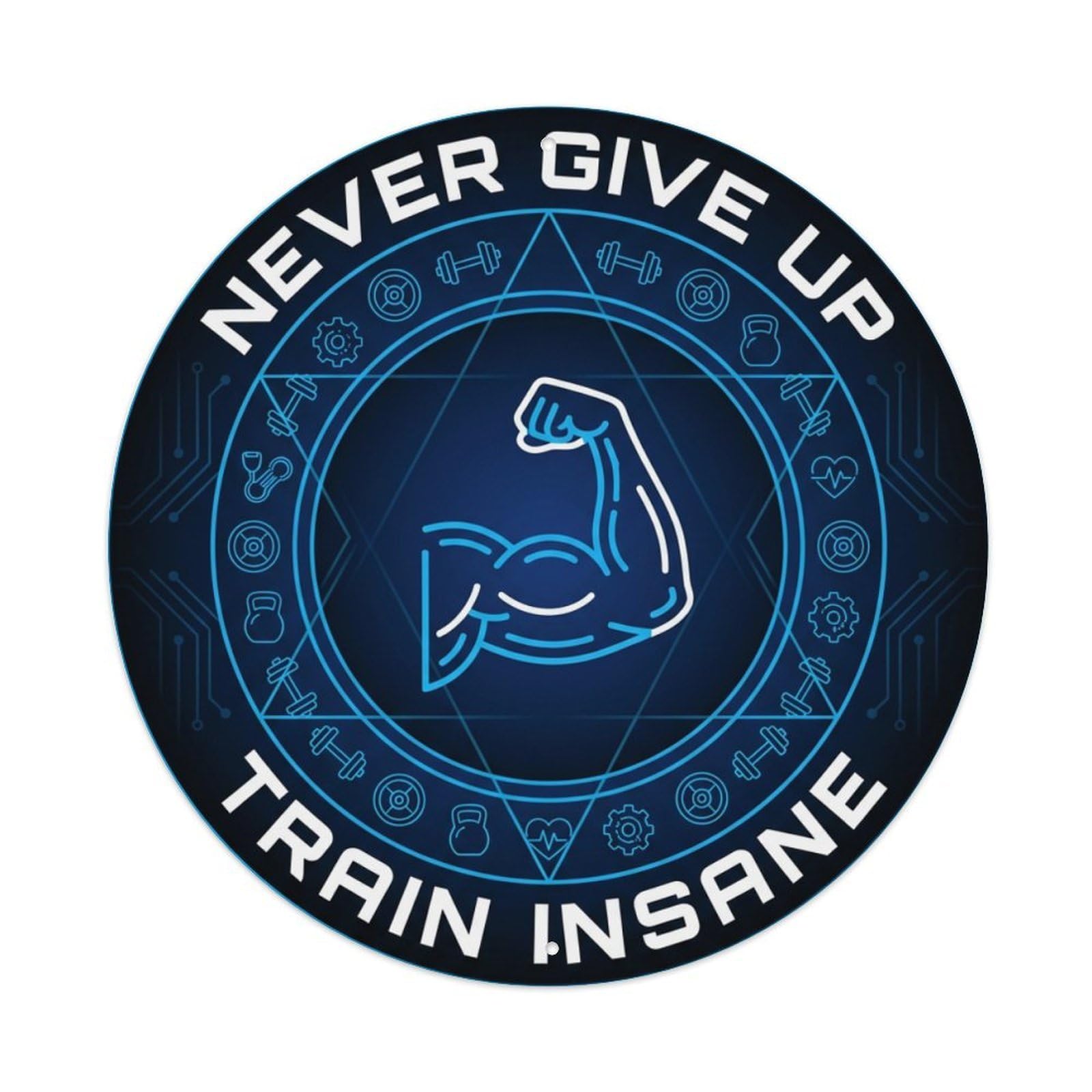 Fyrn Style Metal Tin Sign Gym Fitness Workout Motivation Exercise Bodybuilding