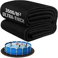 TIXANF 18FT Extra Thick 350G/M² Seamless Pool Liner Pad - Durable Geotextile Protection for Above Ground Pools, Puncture Resistant (Black)