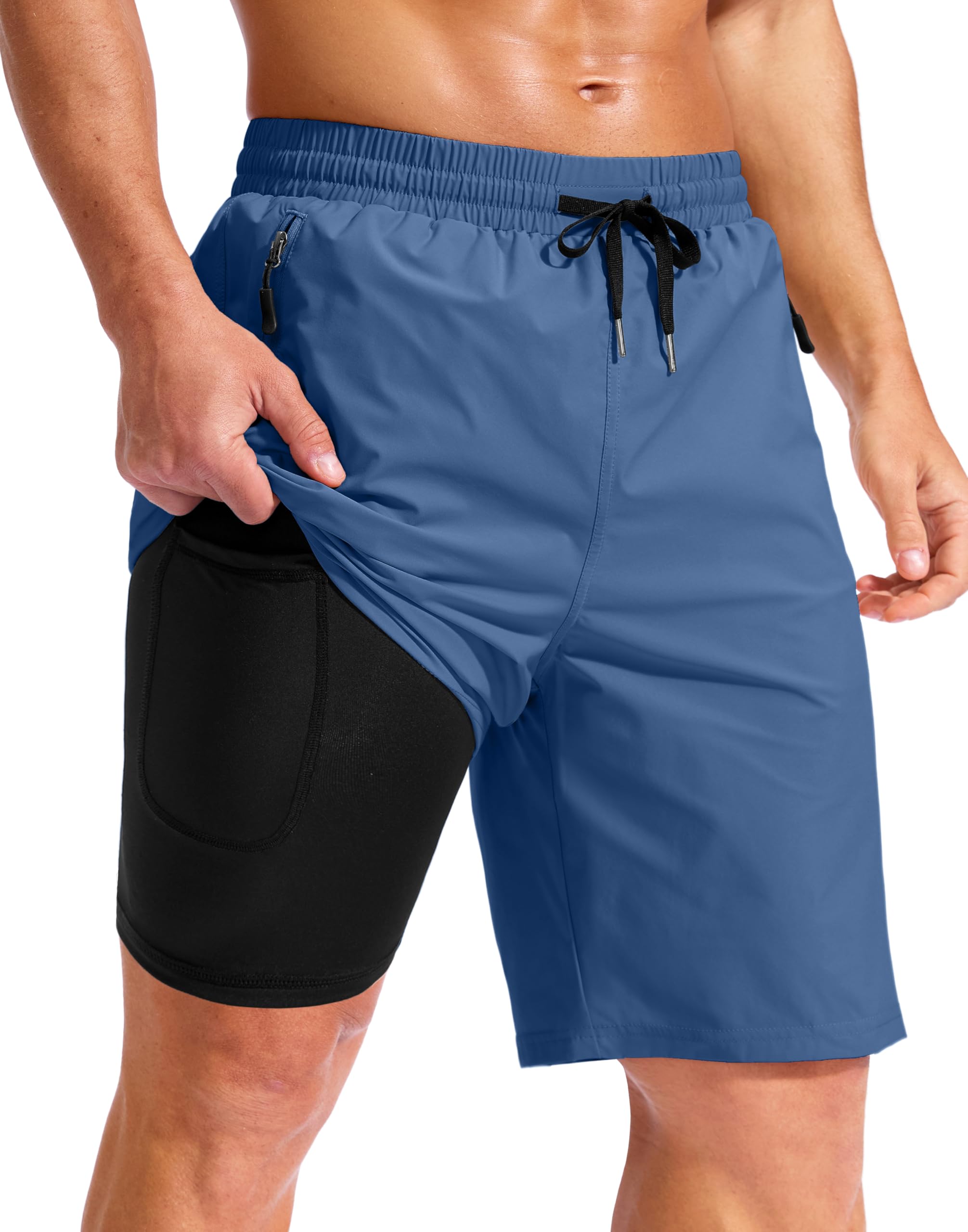 G Gradual Mens Swim Trunks with Compression Liner 7"/9" Board Shorts