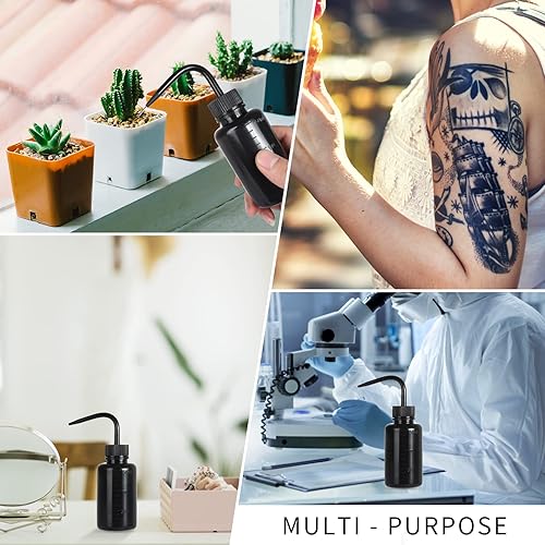 Miniatura 5 de Oubest 2 botellas pequeñas para apretar, 5.1 fl oz, 5 onzas, botella de agua de plástico Ldpe para etiqueta médica, tatuaje, pestañas, agua, riego