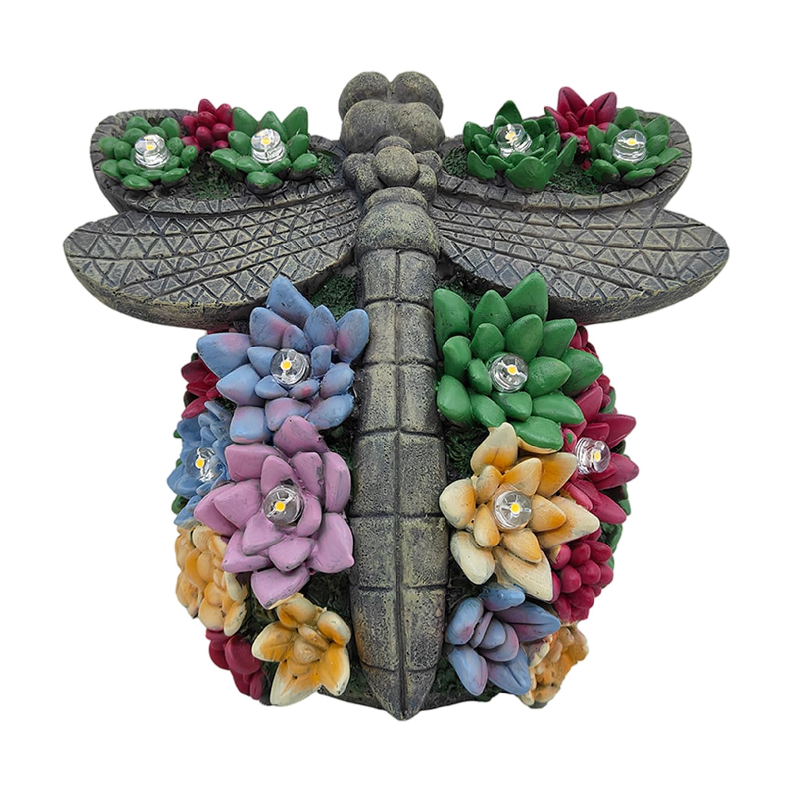 Sculpture libellule automatique pour éclairer une allée sombre de jardin