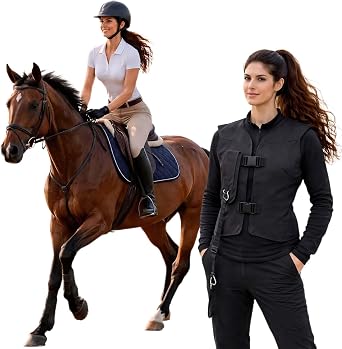 Womens Horse Riding Airbag Vest, Equestrian Protective Safety Vest, CE Certified, Breathable Riding Gear for Eventing