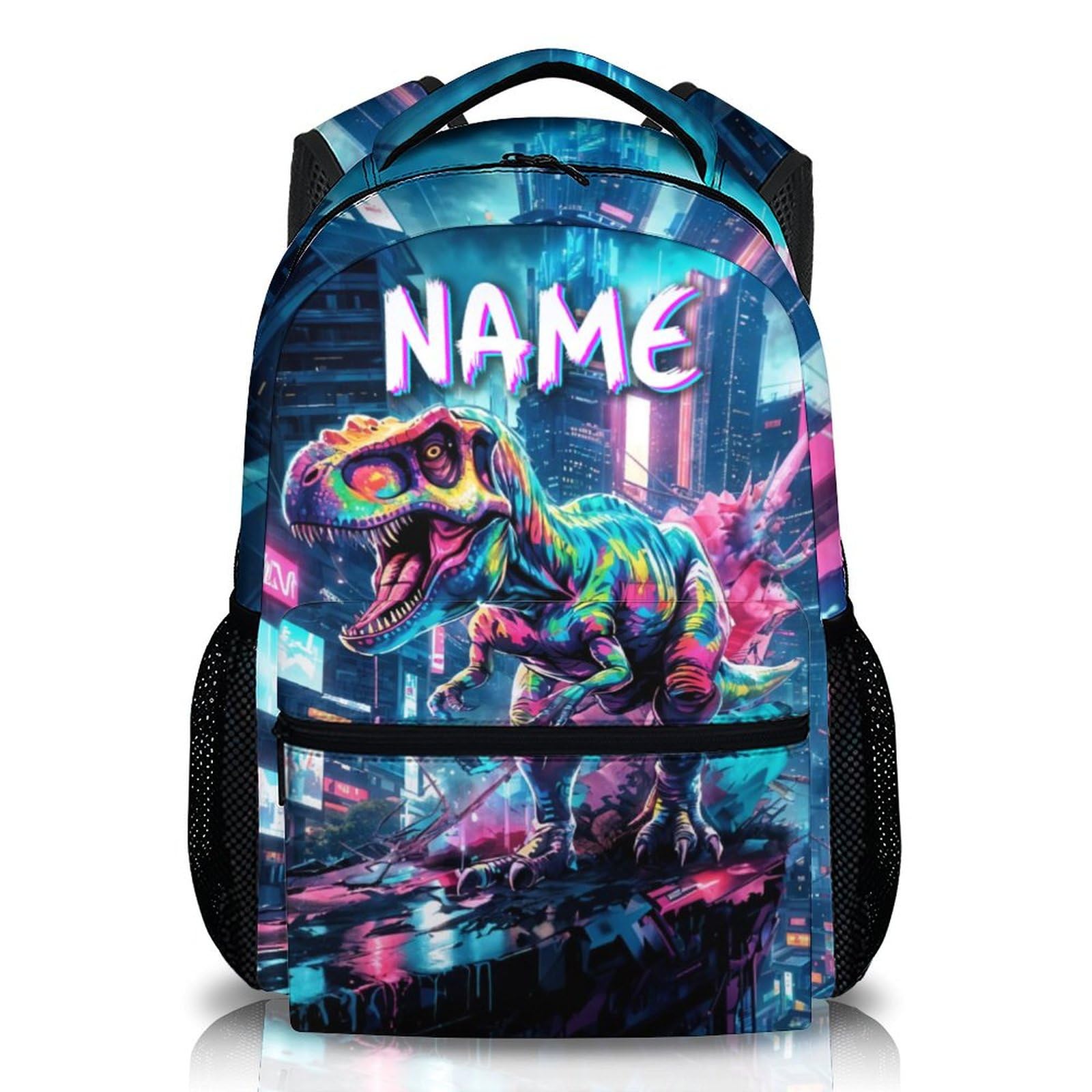 DREAMUGIFT Boys Backpack, Personalized Dinosaur Backpacks, Boys Gift, Cool Dinosaur Bookbags for Kids 6-8, Bookbag for School Travel Camping