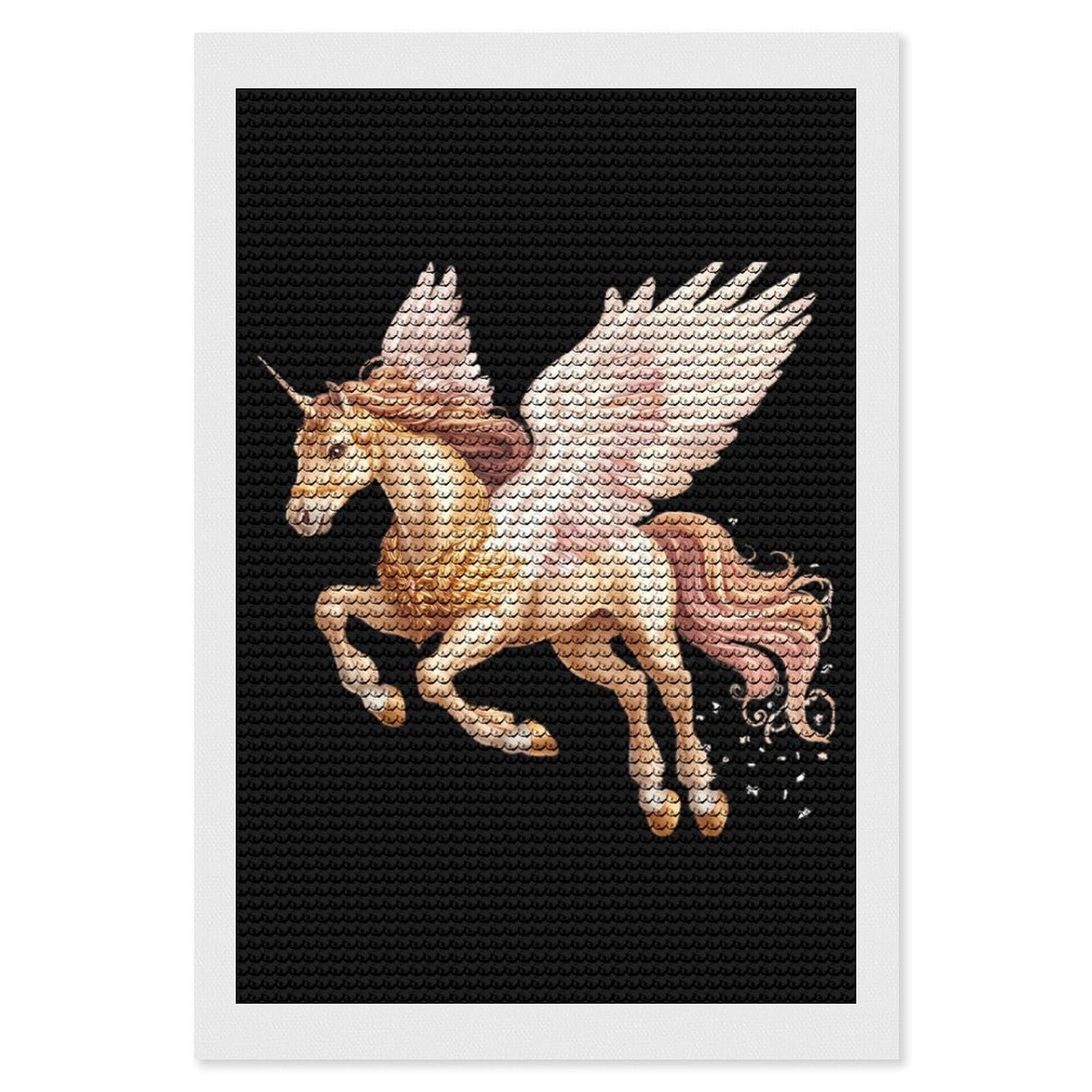 Nclqvjxzkhw Style A Horse With Wings Diamond Art Painting For Adult Round Diamonds Pictures Arts Crafts Home Wall Decor 8"X12"