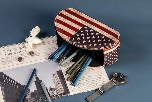 Miniatura 9 de QIELIZI - Soporte para controles remoto organizador de escritorio de cuero sintético con 5 compartimentos espaciosos para controles remoto de TV,