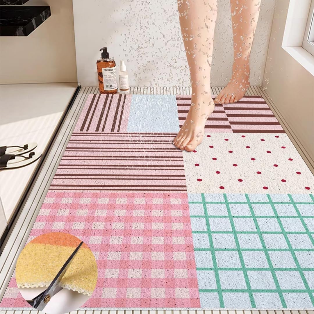 Tapis de luffa en Caoutchouc à séchage Rapide de Style Dopamine, adapté aux sols de Douche