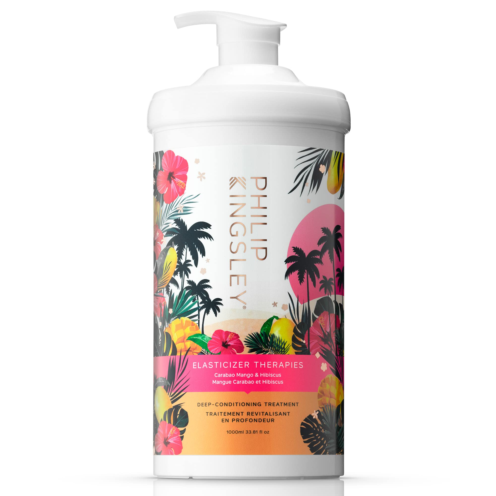 PHILIP KINGSLEYMango & Hibiscus Elasticizer Deep Conditioning Hair Repair Mask Treatment for Damaged, Dry Hair Conditioner, Deeply Conditions Adds Bounce and Shine to All Hair Types, 1000ml