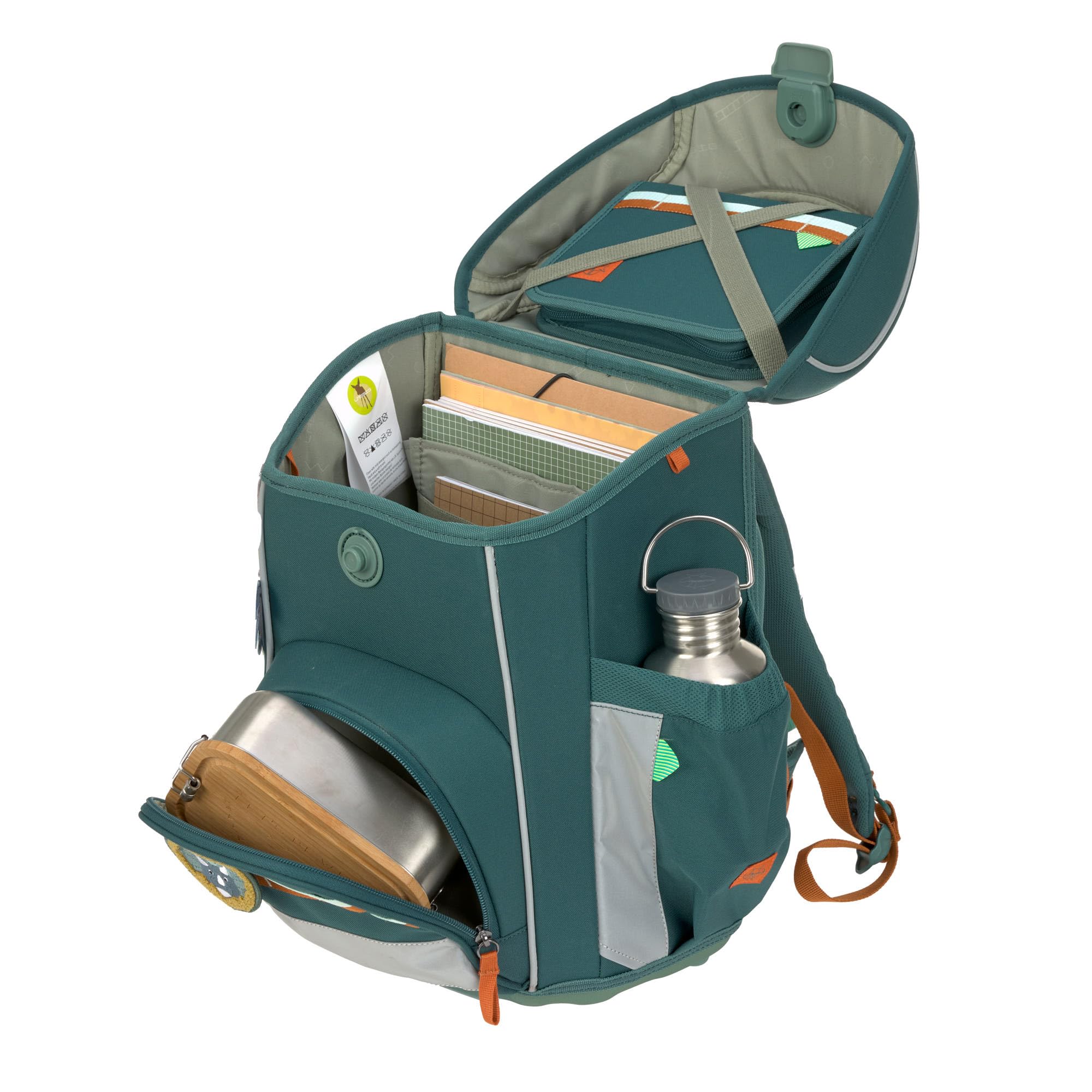 LÄSSIG 7-częściowy zestaw tornistrowy dla dzieci/szkolny Slim Unique Dark Green