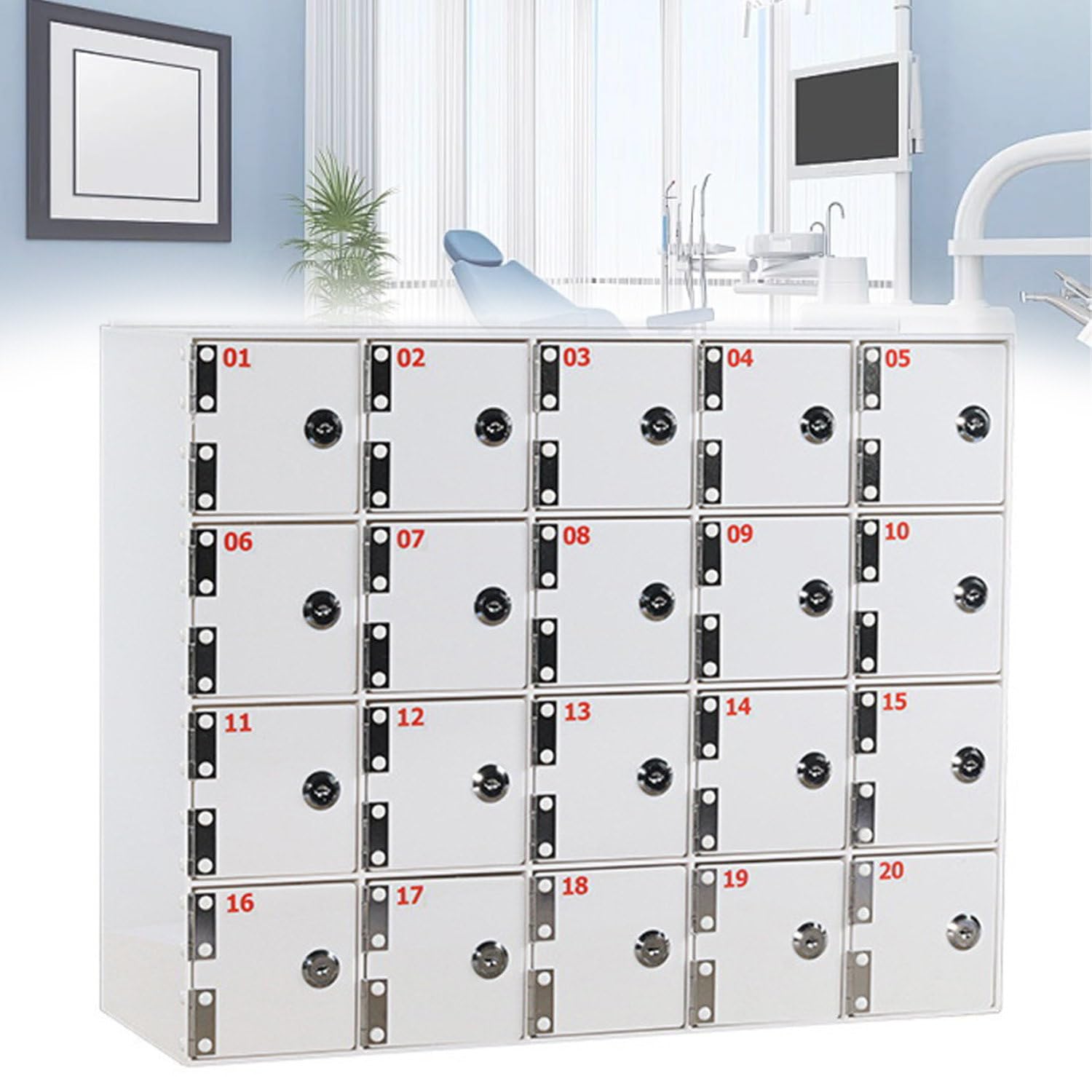 Armoire murale téléphone 15 casiers avec serrure pour vestiaire et bureau