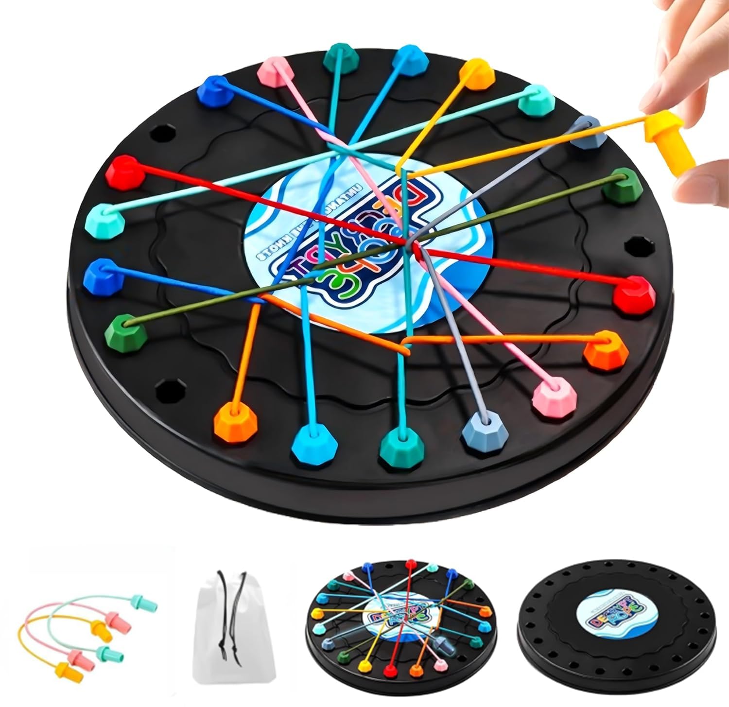 Rope Untangling Table Strategy Board Game – Knobelspiel Für Tisch, Geschicklichkeitsspiel Für Erwachsene & Kinder