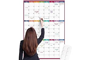 Monthly Dry Erase Calendar 2021: Premium Wall Mounted