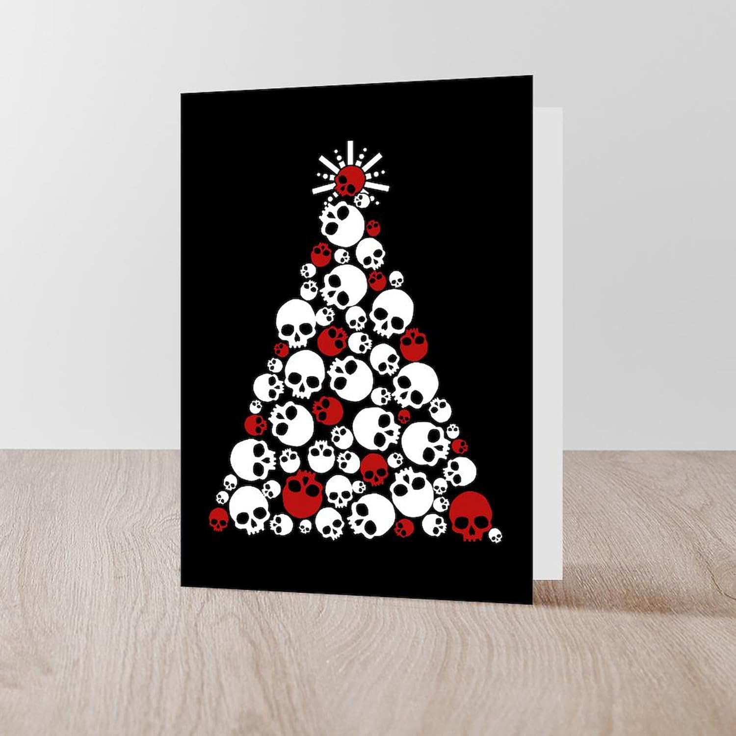 CafePress Gothic Skull Christmas Tree Greeting Cards (Pk Of Greeting Card (20-pack), Note Card with Blank Inside, Birthday Card Matte