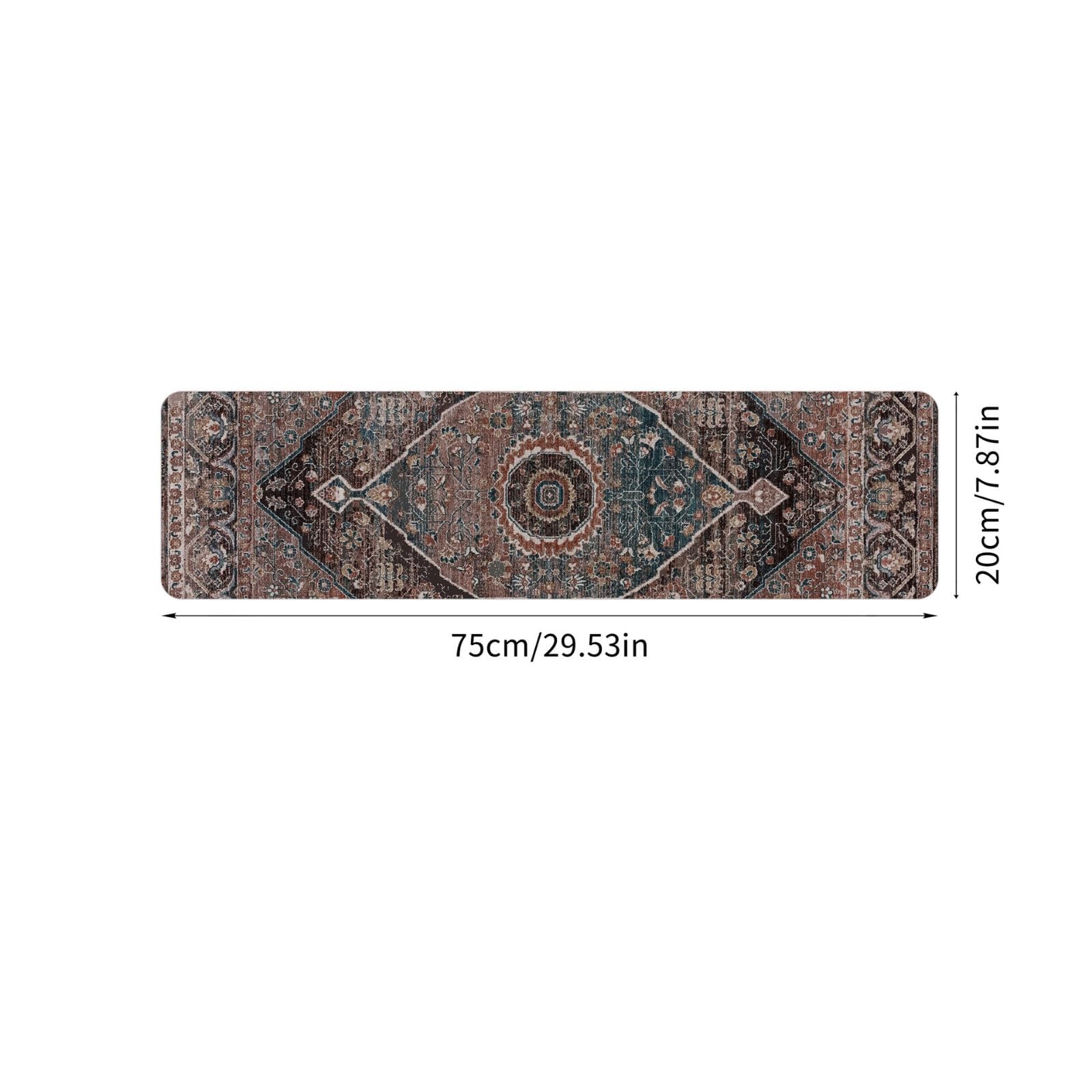 20 x 75 cm TPR-Treppenstufen für den Innenbereich – Treppenläufer mit Gummirückseite für Holzstufen, Teppich für Treppen, maschinenwaschbare Treppenabdeckungen, Sicherheitsteppich, widerstan