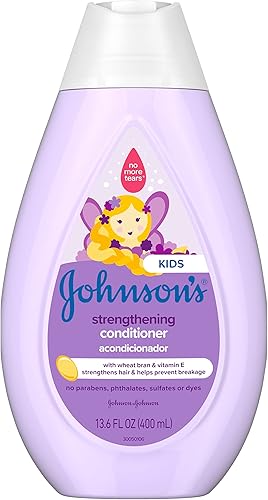 Johnsons - Acondicionador fortalecedor sin lágrimas para niños con vitamina E fortalece y ayuda a prevenir roturas parabenos sulfatos y tintes Johnsons - Acondicionador fortalecedor sin lágrimas para niños con vitamina E fortalece y ayuda a prevenir roturas parabenos sulfatos y tintes