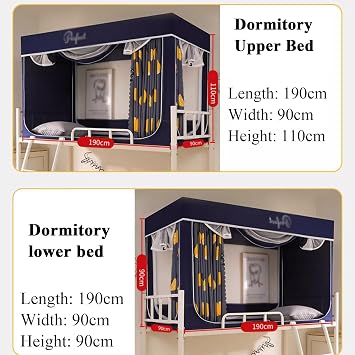 Blackout Bed Tent Twin For Privacy Protection In Dormitory Bunk With Bracket - Indoor Portable Canopy For Single Sleeper Bed, Reducing Light And Easy To Install (Color : Gray)