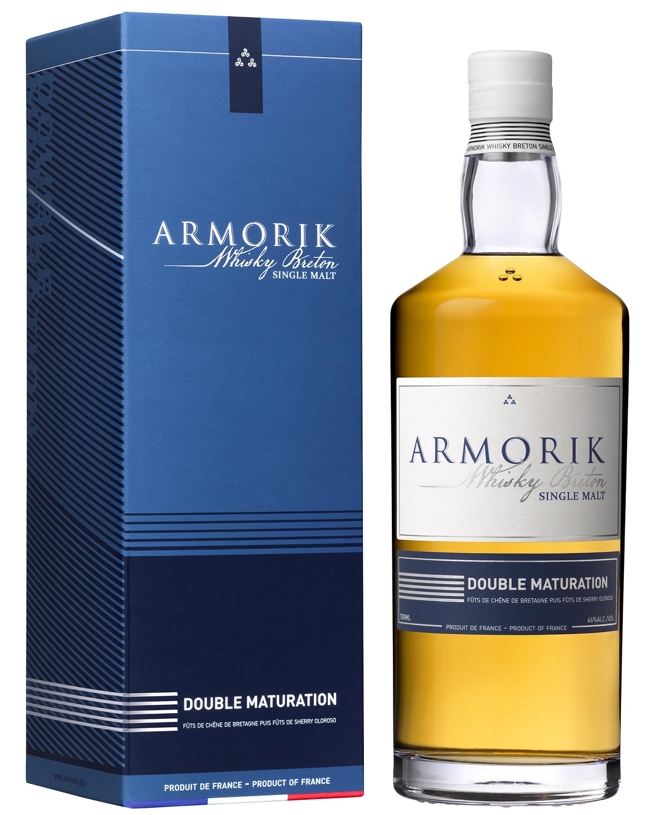 Armorik DOUBLE MATURATION Whisky Breton Single Malt 46% Vol. 0,7l in Geschenkbox