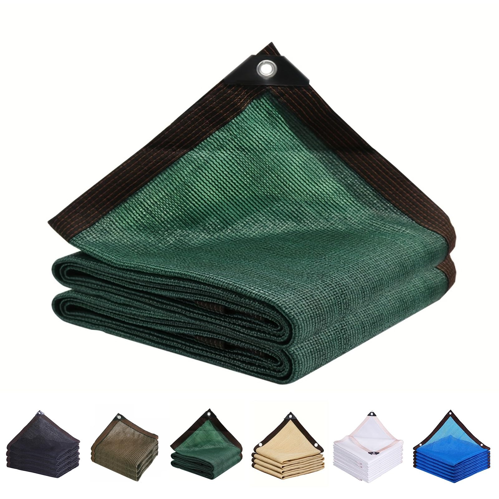 KLGFBDC 90% Shade Cloth for Patio & Backyard TearResistant Sun Shade Netting 19.8ft x 19.8ft Dark Green Mesh for Deck Pergola Dog Kennel Camper Awning Various