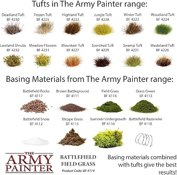 The Army Painter Battlefield Field Grass for Miniature Bases & Wargame Terrains: Static Grass 150 ml