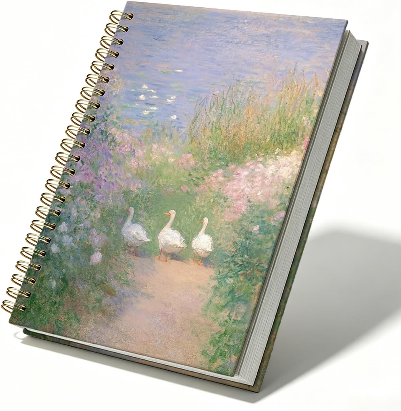 Cottagecore Botanical Goose Journal,Pastel Floral Goose Notebook Journal for Teen Girls & Women,Retro Nature Cottagecore Journal Aesthetic Notebook for Office Supplies,Duck Gifts for Duck Lovers 5.5x8.3