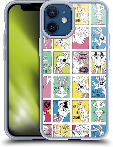 Miniatura 249 de Head Case Designs Funda de gel suave con licencia oficial de Looney Tunes Retro Bugs Bunny compatible con Apple iPhone 11 Pro Max Retro,Blanco y