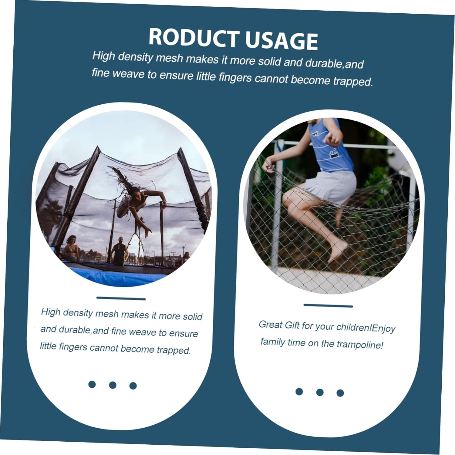 Yardwe 1pc Trampoline Safety Net The Fence Combination Pp Child