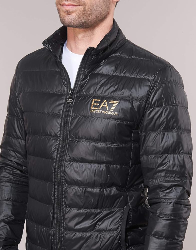 EA7 Emporio Armani Train Core Id Down Lt Coats Men Black/Gold - XL