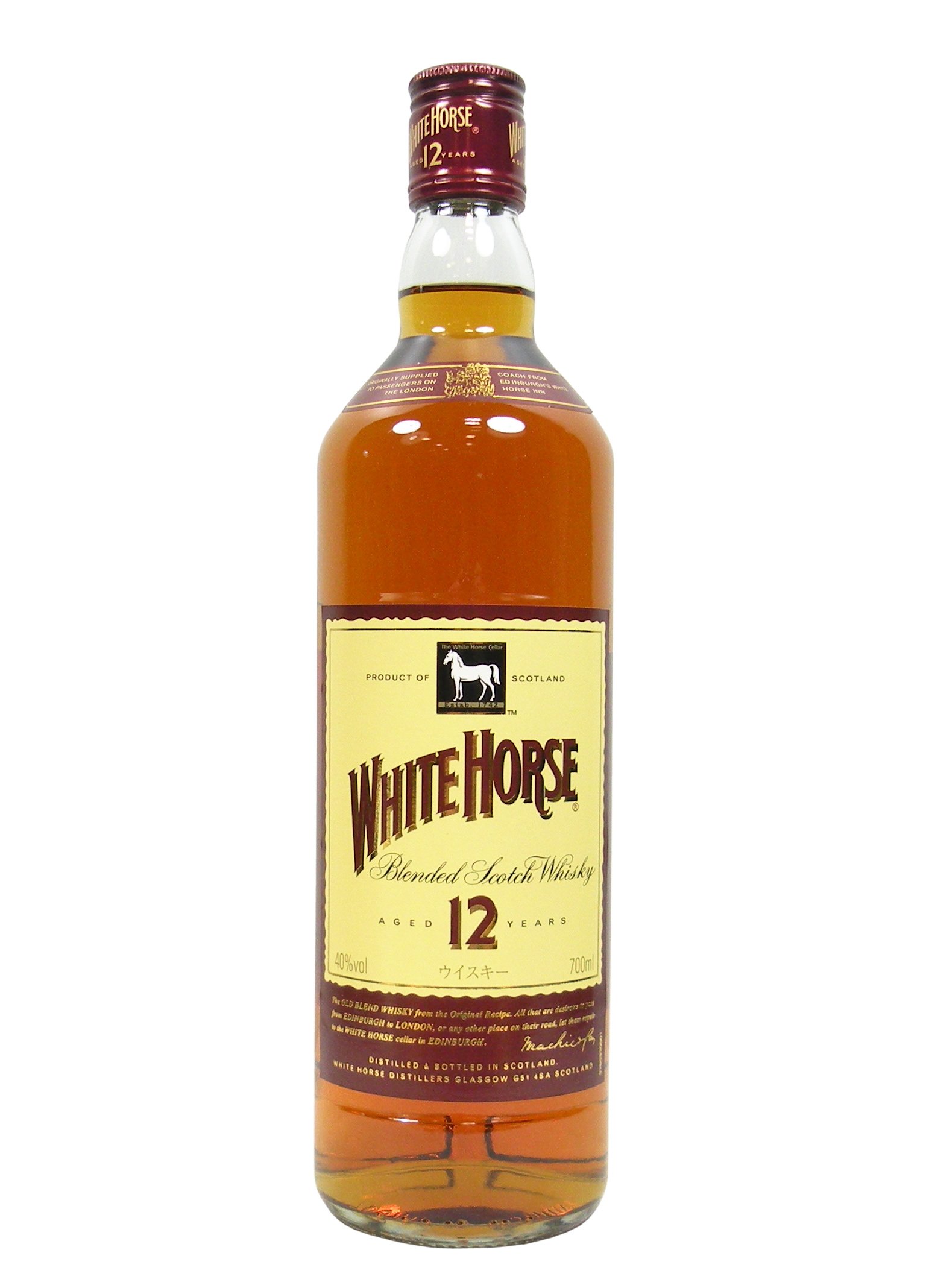 Amazon.co.jp: ホワイトホース 12年 40度 700ml 1本 (箱なし) : 食品