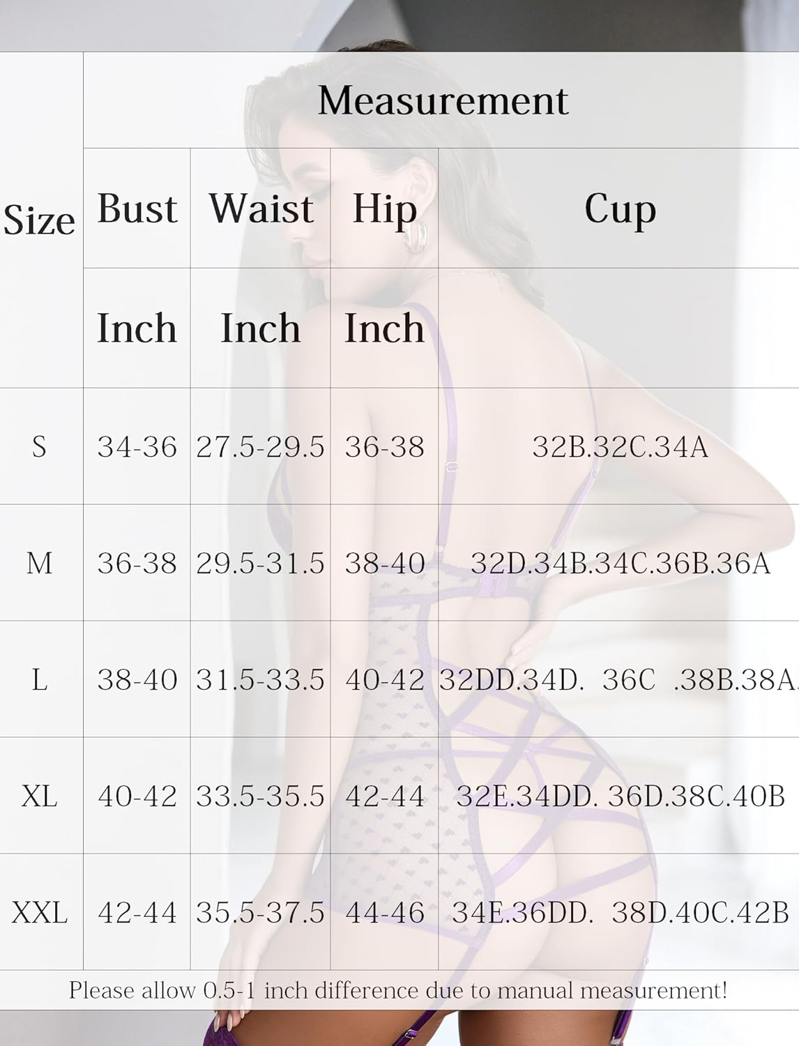 Avidlove Lingerie for Women Mesh Chemise Lace Babydoll Garter Lingerie Sets S-XXL (No Stocking) - Image 6