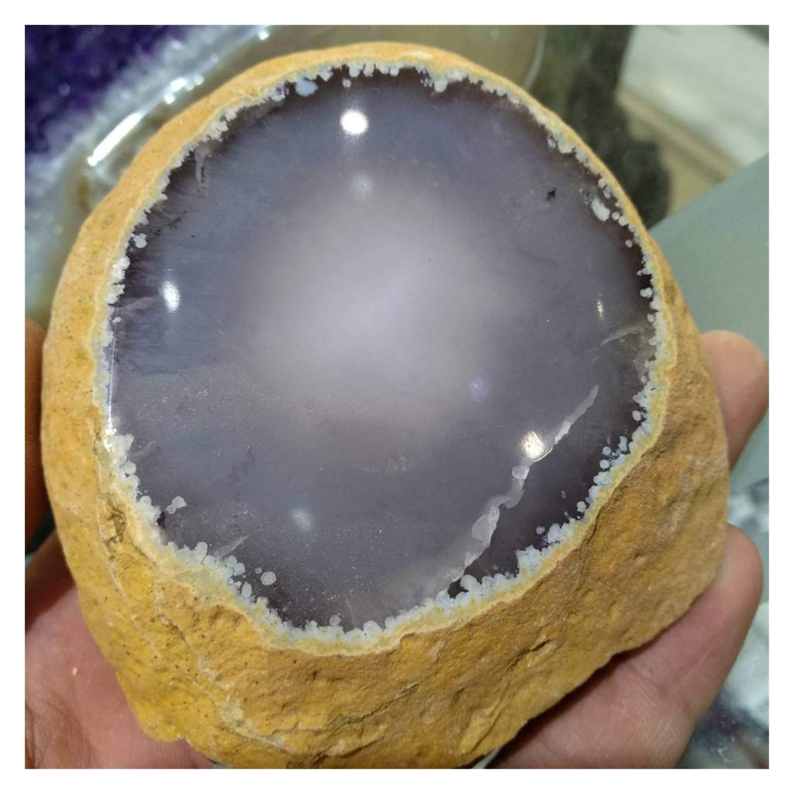 Pietra di Agata Grezza Naturale Grezza di Cristallo Naturale Agata di Cristallo curativa Grezza Decorazione della Stanza