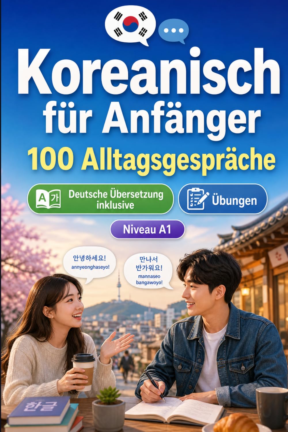 Koreanisch für Anfänger A1: 100 Alltagsgespräche: Lerne koreanisch mit 100 zweisprachigen Dialogen, Grüße, Reise, Einkaufen, Arbeit, Übersetzung, Wortschatz und Übungen für Studierende und Erwachsene