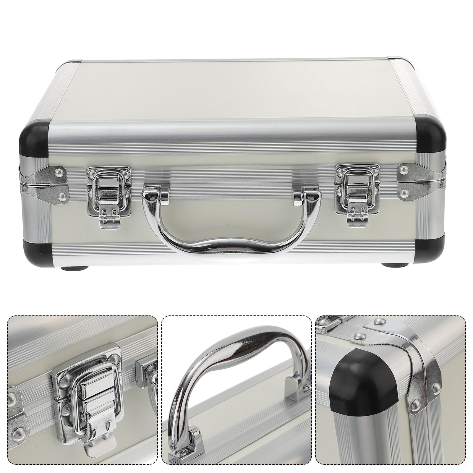 IMIKEYA Valise à Outils en Alliage D'aluminium Argenté, Portable à Main