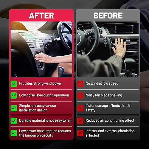 Miniatura 7 de BDFHYK 700237 Motor soplador de calentador de CA compatible con F-150 2009-2014, Expedition 2009-2017, Lincoln Navigator 2009-2017, ensamblaje de