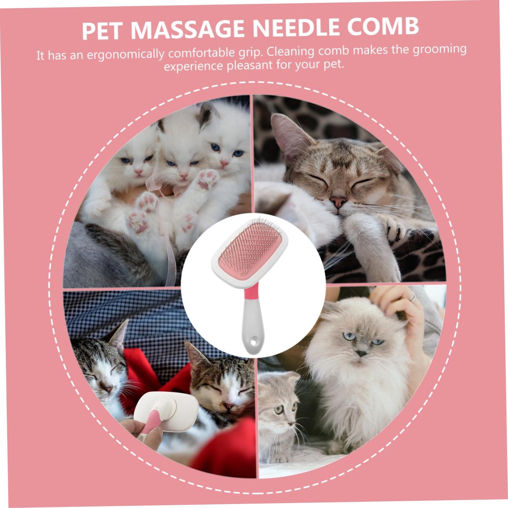POPETPOP 3 Stück Haustier-Massagekamm Katzen-Entfilzungswerkzeug Behaarte Hundebürste Katzenpflegekämme Hundepflegekamm Selbstreinigende Katzenbürste T-Werkzeug Für Skateboard