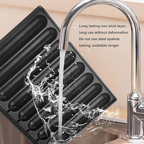 Miniatura 5 de Sartén para asar salchichas de 8 rejillas, bandeja de salchichas para evitar que se pegue, placa de aluminio gruesa, segura y saludable para perros