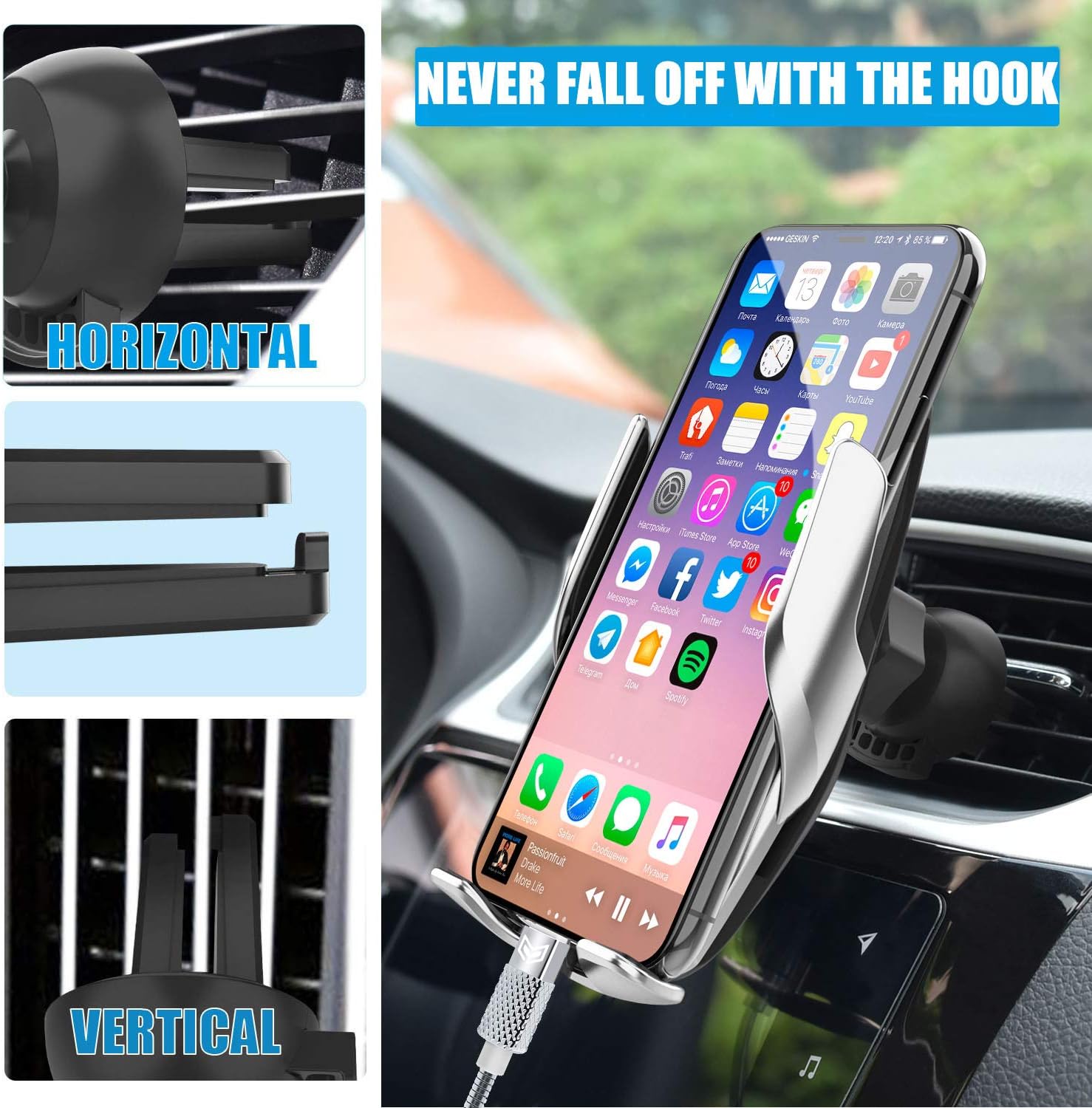 Weekly Top Sale Auto-Clamping Wireless Car Charger Mount,Yianerm 2 in 1 Qi 15W/10W/7.5W Fast Wireless Inductive Air Vent/Dashboard Mount Phone Holder Compatible with iPhone 8/8P/X Samsung Galaxy S9+/S8+/S7 One-Day Sale: Up to 40% Off Auto-Clamping Wireless Car Charger Mount,Yianerm 2 in 1 Qi 15W/10W/7.5W Fast Wireless Inductive Air Vent/Dashboard Mount Phone Holder Compatible with iPhone 8/8P/X Samsung Galaxy S9+/S8+/S7