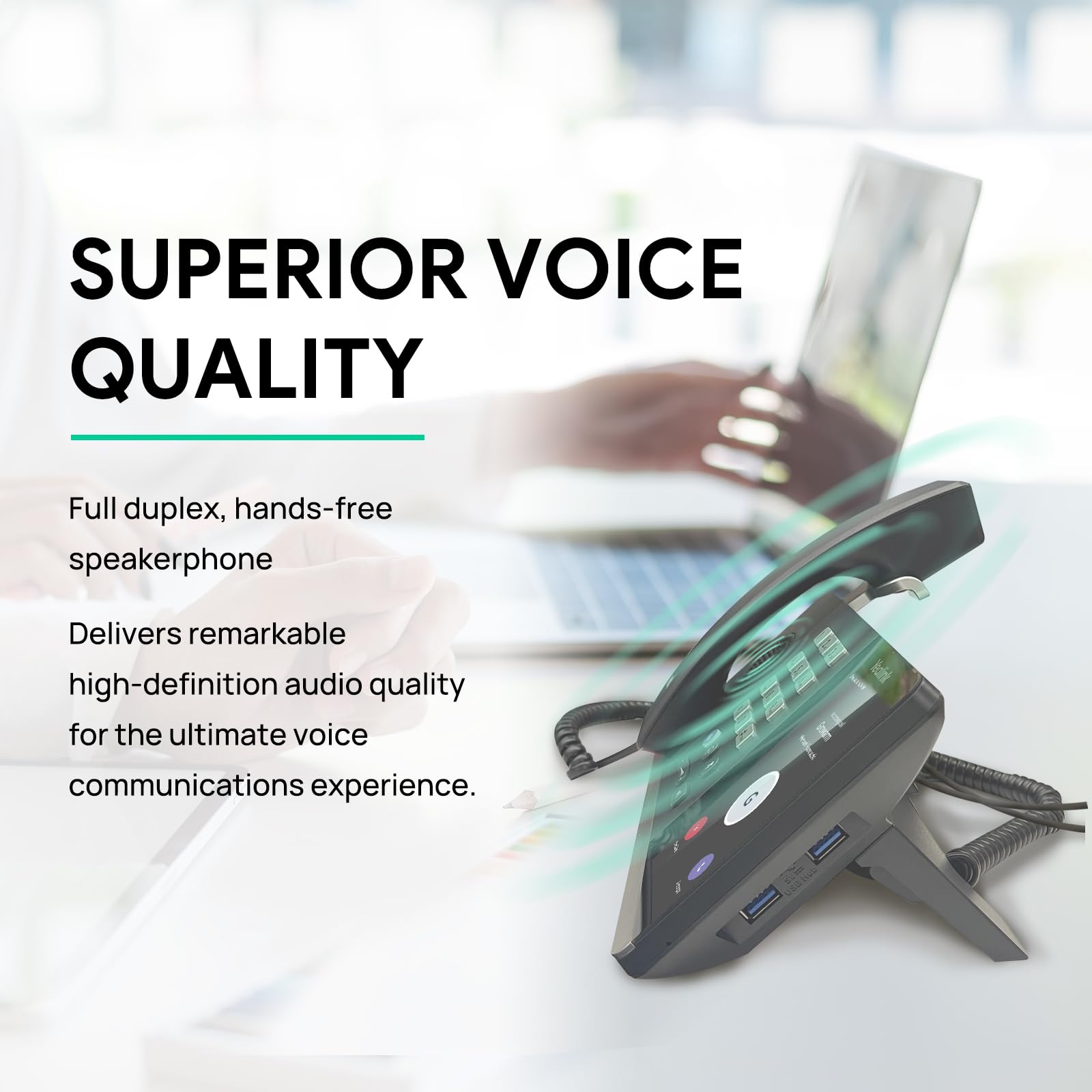 Yealink MP45 Microsoft Teams certyfikowany telefon biurkowy USB | NIE kompatybilny z SIP/VoIP | Plug & Play, zasilany przez komputer przez USB-A/C | dedykowane zespoły/urządzenie Skype.