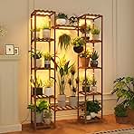 Plant Stand Indoor with Grow Lights for Indoor Plants 62.2'' Tall Plant Shelf 12 Tiers Sturdy Plant Rack for Plants Dispaly for Living Room Garden Patio Decor
